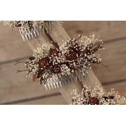 Floral, flower hair comb