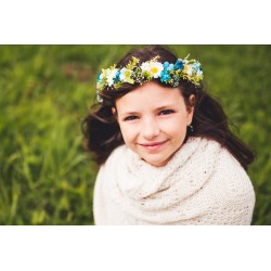 Floral, flower half head wreath, hair wreath, crown