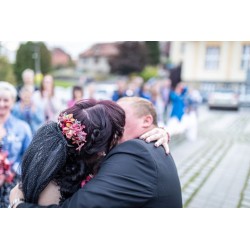 Květinový hřeben do vlasů "Podzimním sluncem utkané V."