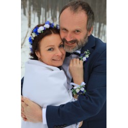 Floral, flower half head wreath, hair wreath, crown