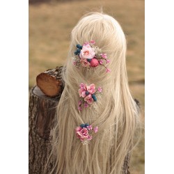 Floral flower hair clip, pin