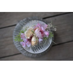 Floral, flower hair comb