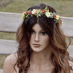 Floral, flower hair wreath,...
