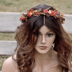 Floral, flower hair wreath,...