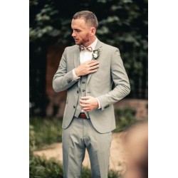 Korsáž - klopa ženicha "Bílé tulipány"