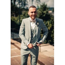 Korsáž - klopa ženicha "Bílé tulipány"