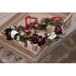 Floral, flower hair wreath,...