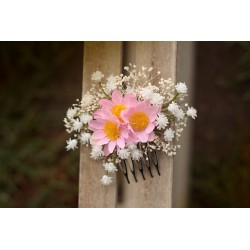 Floral, flower hair comb