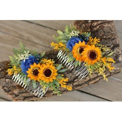 Floral, flower hair comb