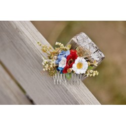 Floral, flower hair comb