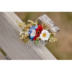 Floral, flower hair comb