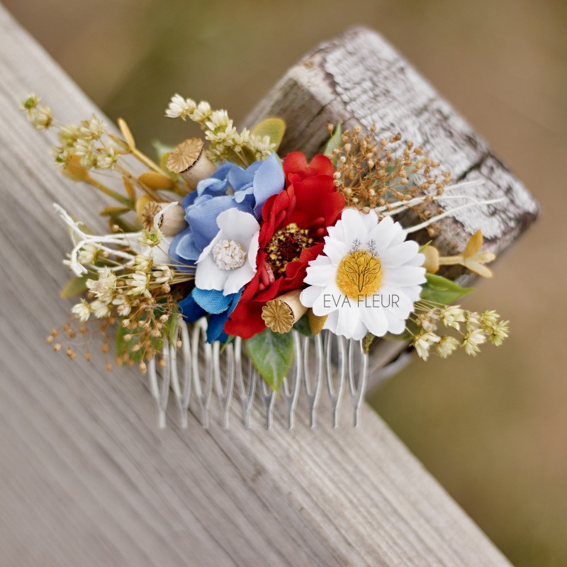 Floral, flower hair comb Floral, flower hair comb