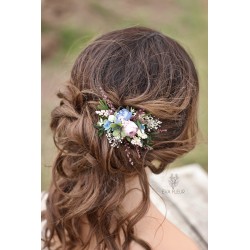 Floral, flower hair comb