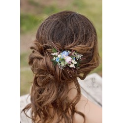 Floral, flower hair comb