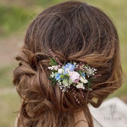 Floral, flower hair comb