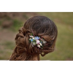 Floral, flower hair comb