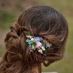 Floral, flower hair comb