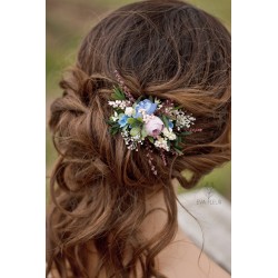 Floral, flower hair comb
