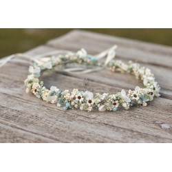 Floral, flower half head wreath, hair wreath, crown