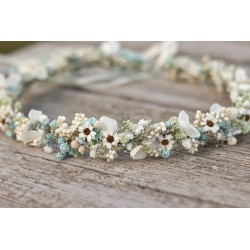 Floral, flower half head wreath, hair wreath, crown