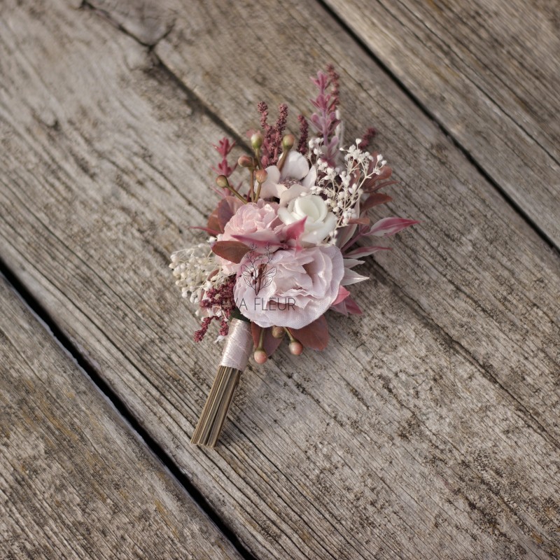 Korsáž - klopa ženicha "Patří nám celý svět"