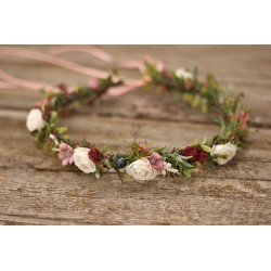 Květinový věneček do vlasů "Vezmi mě do svých snů V."
