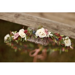 Květinový věneček do vlasů "Vezmi mě do svých snů V."