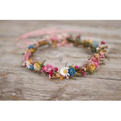 Květinový věneček do vlasů "Povídej mi ještě chvíli"