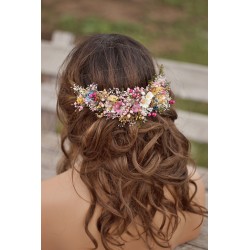 Floral, flower half head wreath, hair wreath, crown