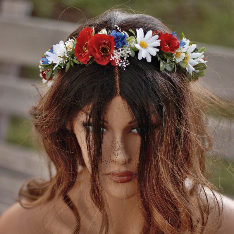 Květinový věneček do vlasů "Folklorní XI."