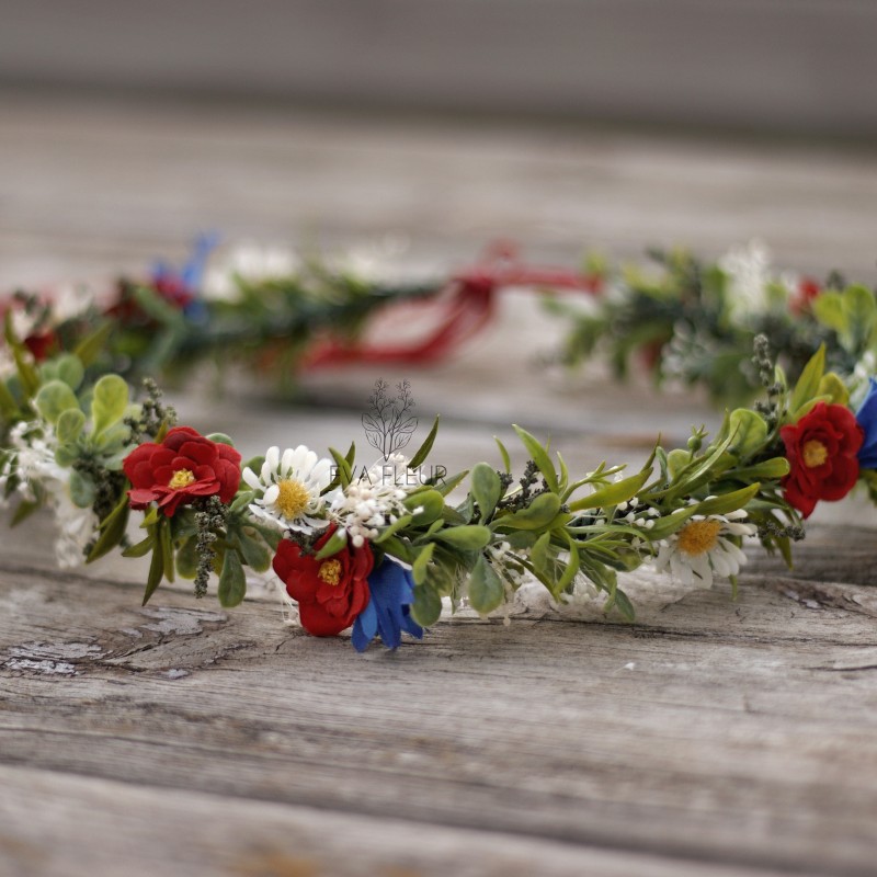 Květinový věneček do vlasů "Folklorní XI."