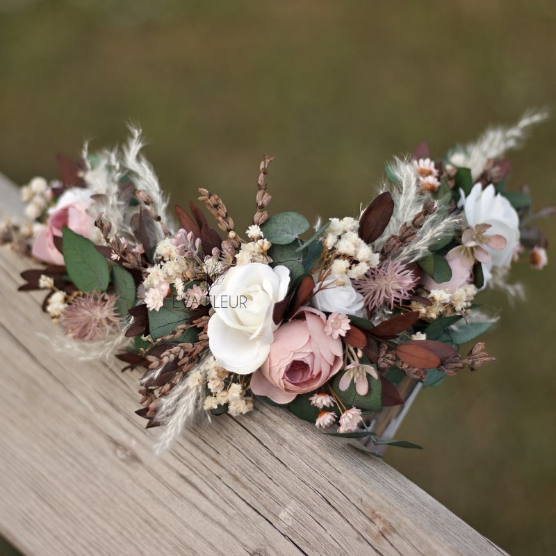 Květinový půlvěneček do vlasů "Skrytá zákoutí"