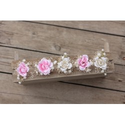 Floral flower hair clip, pin, set of 5pcs