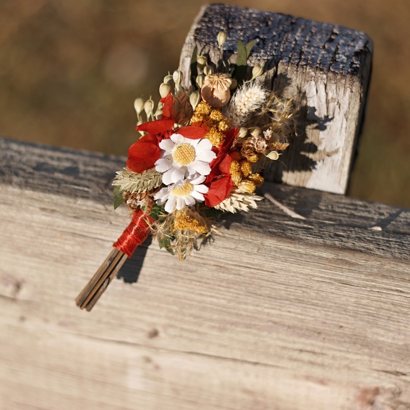 Korsáž - klopa svědka "Polibek léta"