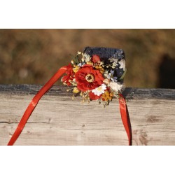 Květinový náramek na ruku "Polibek léta"