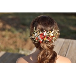 Květinový čtvrtvěneček do vlasů "Polibek léta"