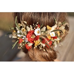 Květinový čtvrtvěneček do vlasů "Polibek léta"