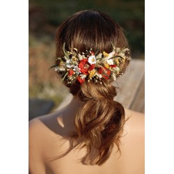 Květinový čtvrtvěneček do vlasů "Polibek léta"