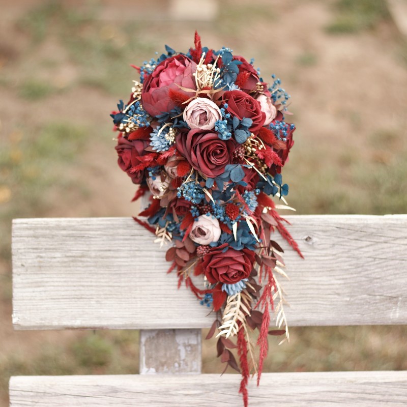 Svatební kytice pro nevěstu "Navy blue II."