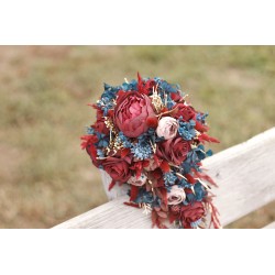 Svatební kytice pro nevěstu "Navy blue II."
