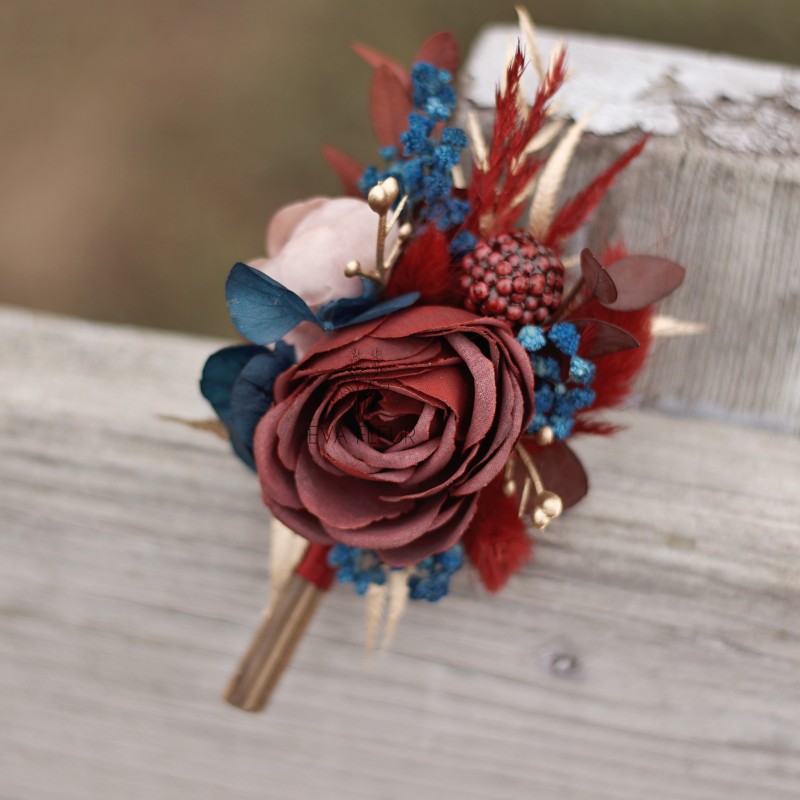 Korsáž - klopa ženicha "Navy blue II."