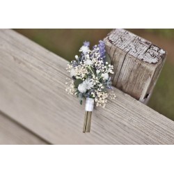 Korsáž - klopa ženicha "Levandule s eukalyptem II."