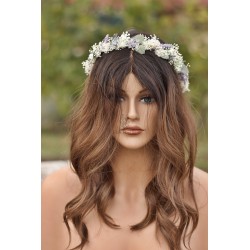 Květinový věneček do vlasů "Levandule s eukalyptem II."