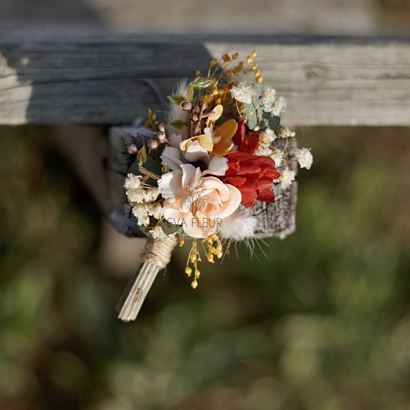 Korsáž - klopa ženicha "Když podzim hřeje IX."