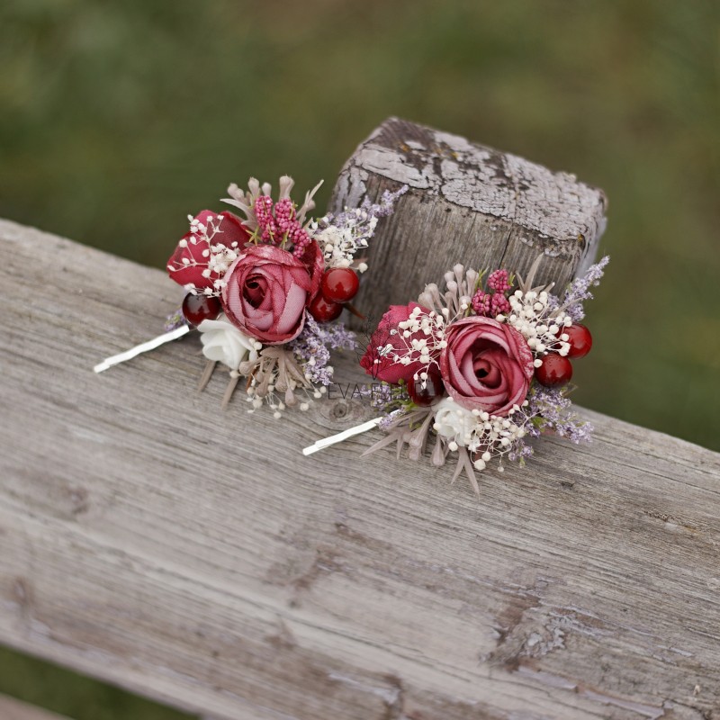 Květinová sponka do vlasů "Ve stínu duše IV."