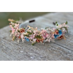 Květinová čelenka do vlasů "Milostný duet"