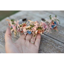 Květinová čelenka do vlasů "Milostný duet"