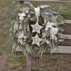 Věnec na dveře "Zimní podkova"