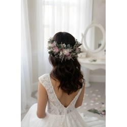 Floral, flower half head wreath, hair wreath, crown