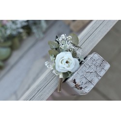 Korsáž - klopa ženicha "Starorůžová pohádka"